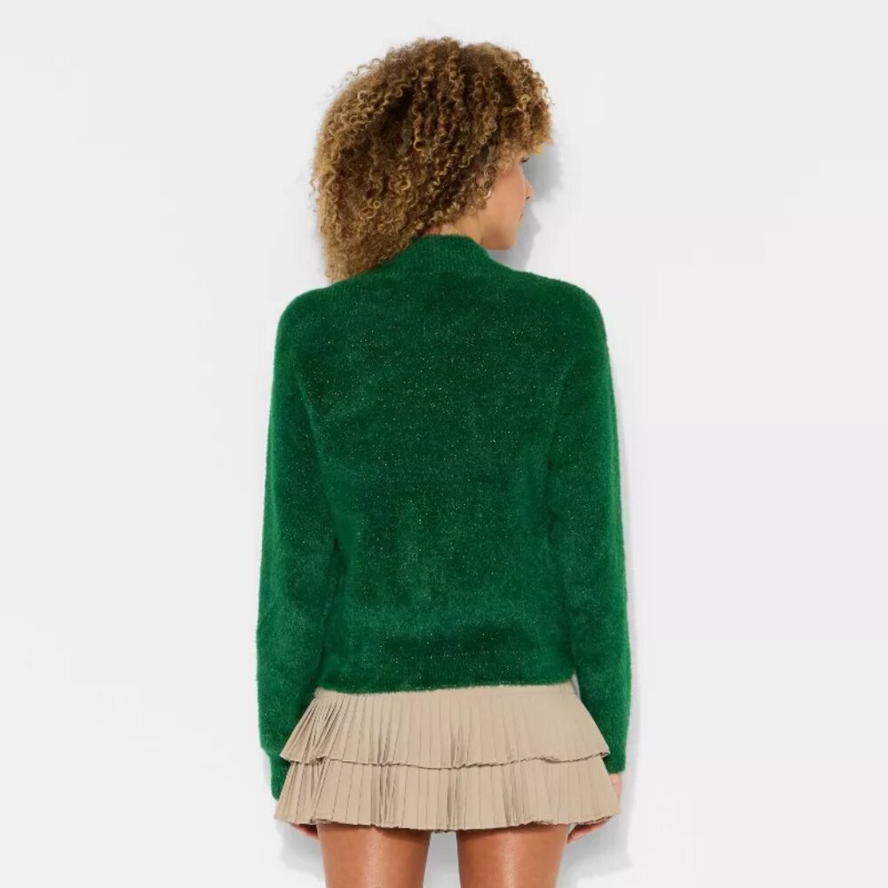 Target Wicked Jacket - Katie Kime Logo Graphic Cardigan - Emerald Green - Picture 3 of 4